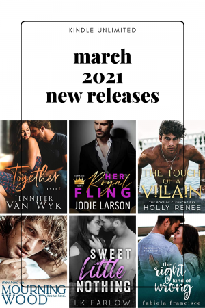 A dozen March 2021 new book releases all available to read for free in Kindle Unlimited, surprise pregnancy to cozy, something for everyone!